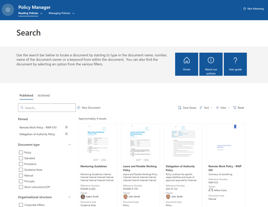 Circle T Policy Manager search2